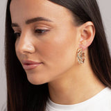 Freedom gold-tone butterfly hoop earrings 30mm (British brand)
