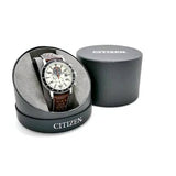 Citizen men's chronograph brown leather strap watch - British product