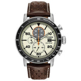 Argos Citizen Men's Chronograph Brown Leather Strap Watch- Buy online at McGrocer