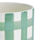 Argos Home green gingham ceramic planter 13.5cm, imported from the UK