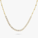 Argos Revere 9ct Gold Plated Sterling Silver Tennis Necklace- Buy online at McGrocer