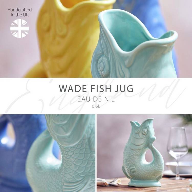 Wade Fish Jug Eau De Nil Blue 0.6L - British product