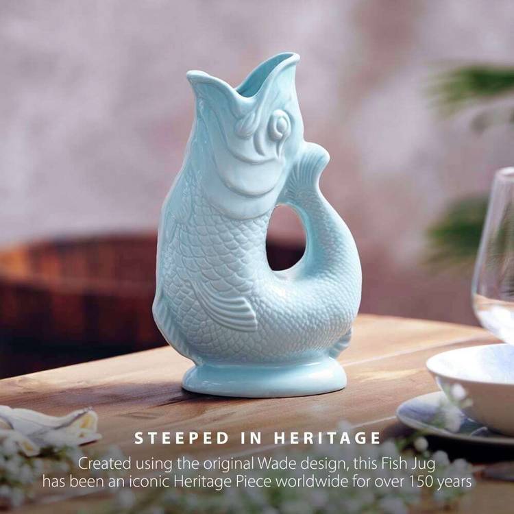 Wade Fish Jug Eau De Nil Blue 0.6L - British product