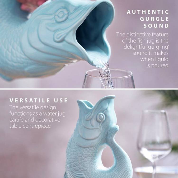 Wade Fish Jug Eau De Nil Blue 0.6L - British product