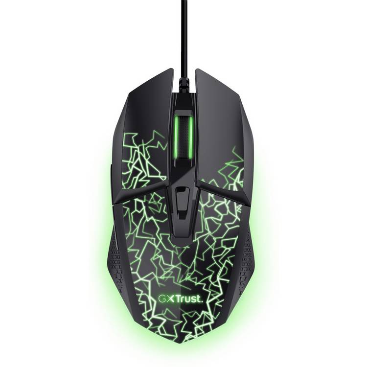 GXTrust 113 Felox illuminated wired gaming mouse in black - British product