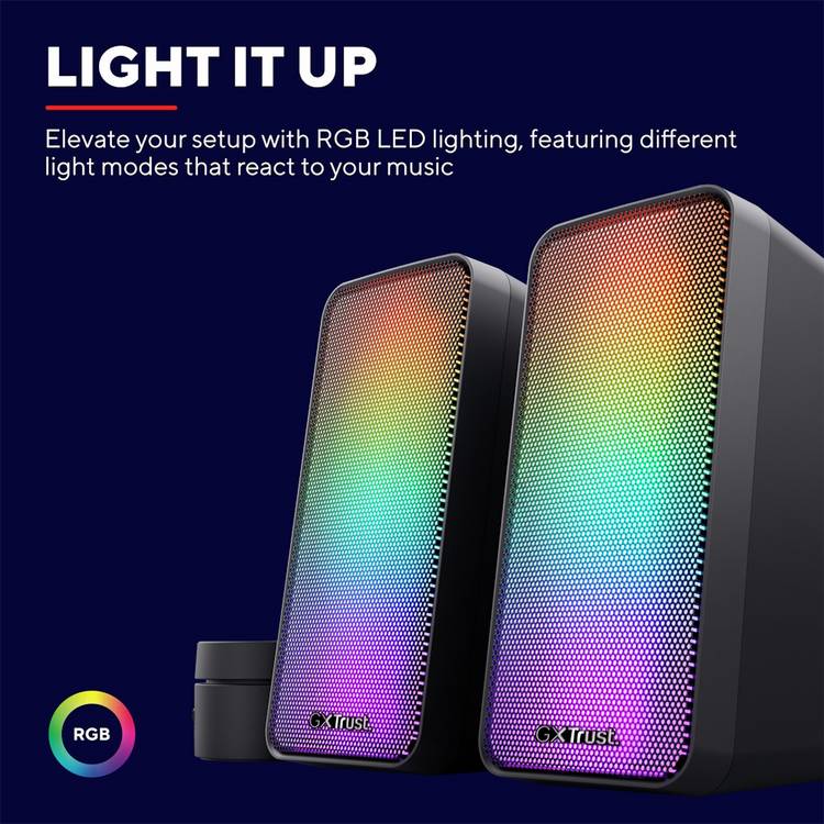 GXTrust Wezz Illuminated 2.0 RGB speakers, UK version