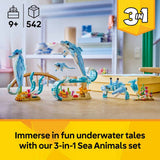LEGO Creator 3in1 Sea Animals building set 542 pieces (British brand)