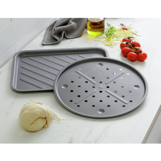 Argos Home pizza pan and baking tray set (British brand)