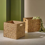 Argos Habitat Hyacinth Set of 2 Square Plus Woven Storage Boxes - Natural- Buy online at McGrocer