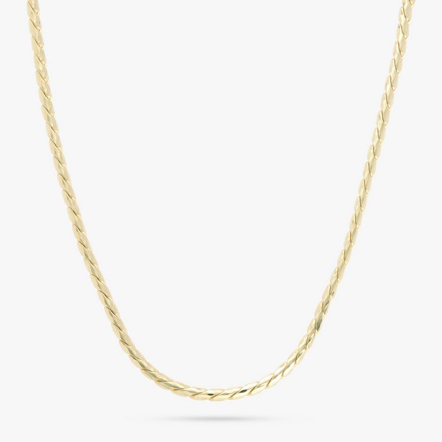Revere gold plated curb chain necklace 46cm, UK version