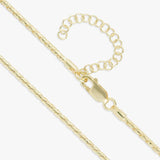 Revere gold plated curb chain necklace 46cm, UK version