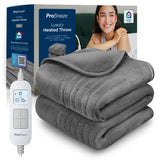 Superdrug Pro Breeze Fleece Electric Heated Throw - Grey- Buy online at McGrocer