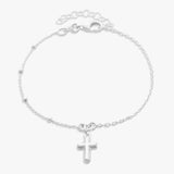 Revere sterling silver cross charm bracelet (British brand)
