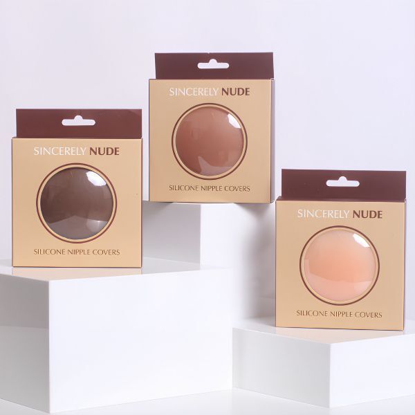 Sincerely Nude Reusable Silicone Nipple Covers Ebony 8cm (British brand)