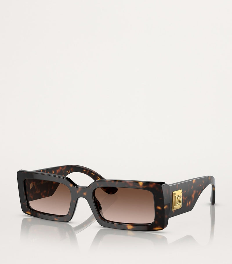 Dolce&Gabbana acetate rectangle sunglasses dark grey lenses, UK version