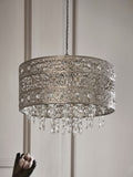 Chrome Maya easy fit pendant lamp shade, imported from the UK