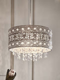Chrome Maya easy fit pendant lamp shade, imported from the UK