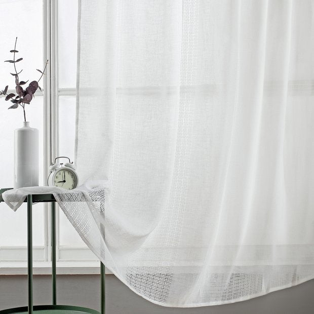 Habitat white linen look voile curtain 140x229cm - British product