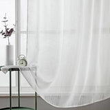 Argos Habitat Linen Look Ladder Voile Curtain White 140x229cm- Buy online at McGrocer
