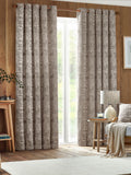 Furn Taupe Brown Winter Woods chenille eyelet curtains (British brand)