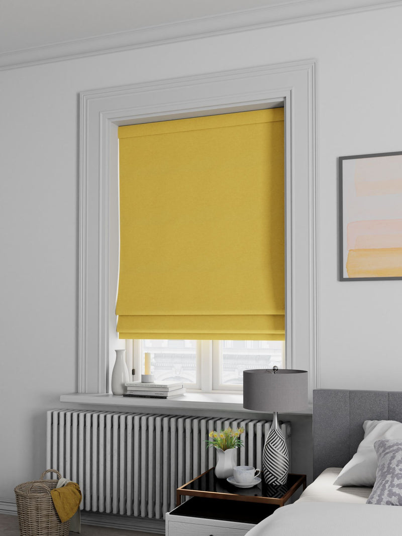 Soho Roman Blind in Buttercup Yellow - British product