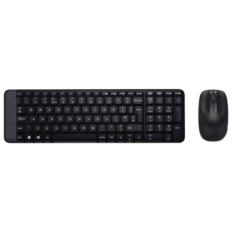 Logitech MK220 wireless keyboard mouse combo - British product