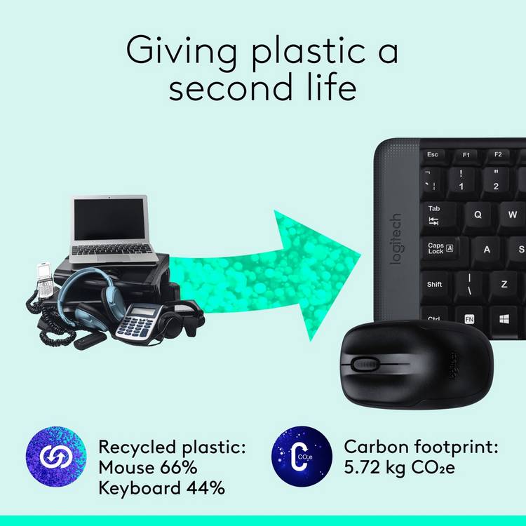 Logitech MK220 wireless keyboard mouse combo - British product