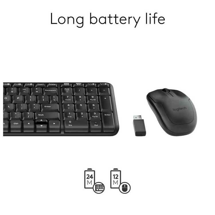 Logitech MK220 wireless keyboard mouse combo - British product