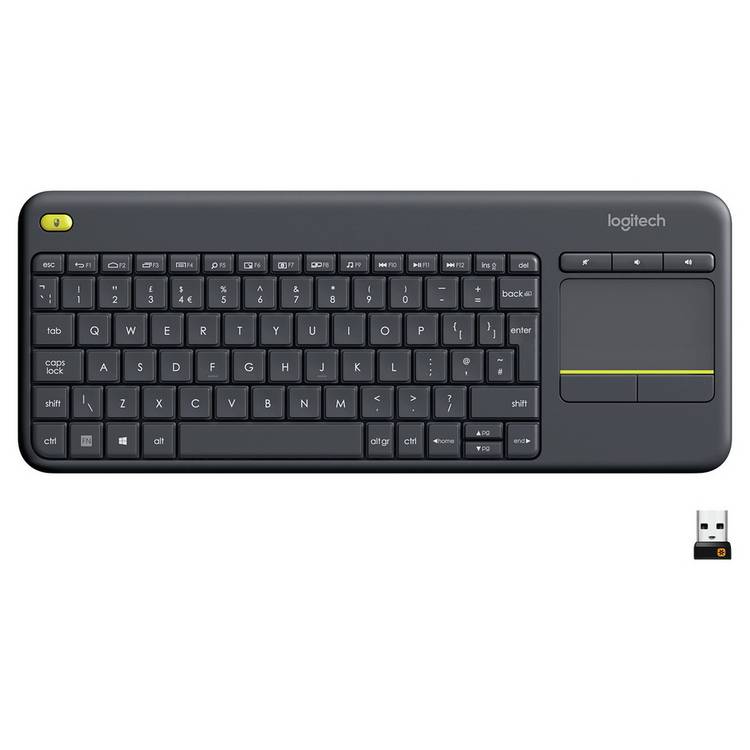 Logitech K400 Plus wireless keyboard (British brand)