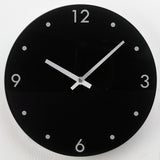 Argos Home round glass wall clock black 25cm, imported from the UK
