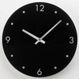 Argos Home round glass wall clock black 25cm, imported from the UK