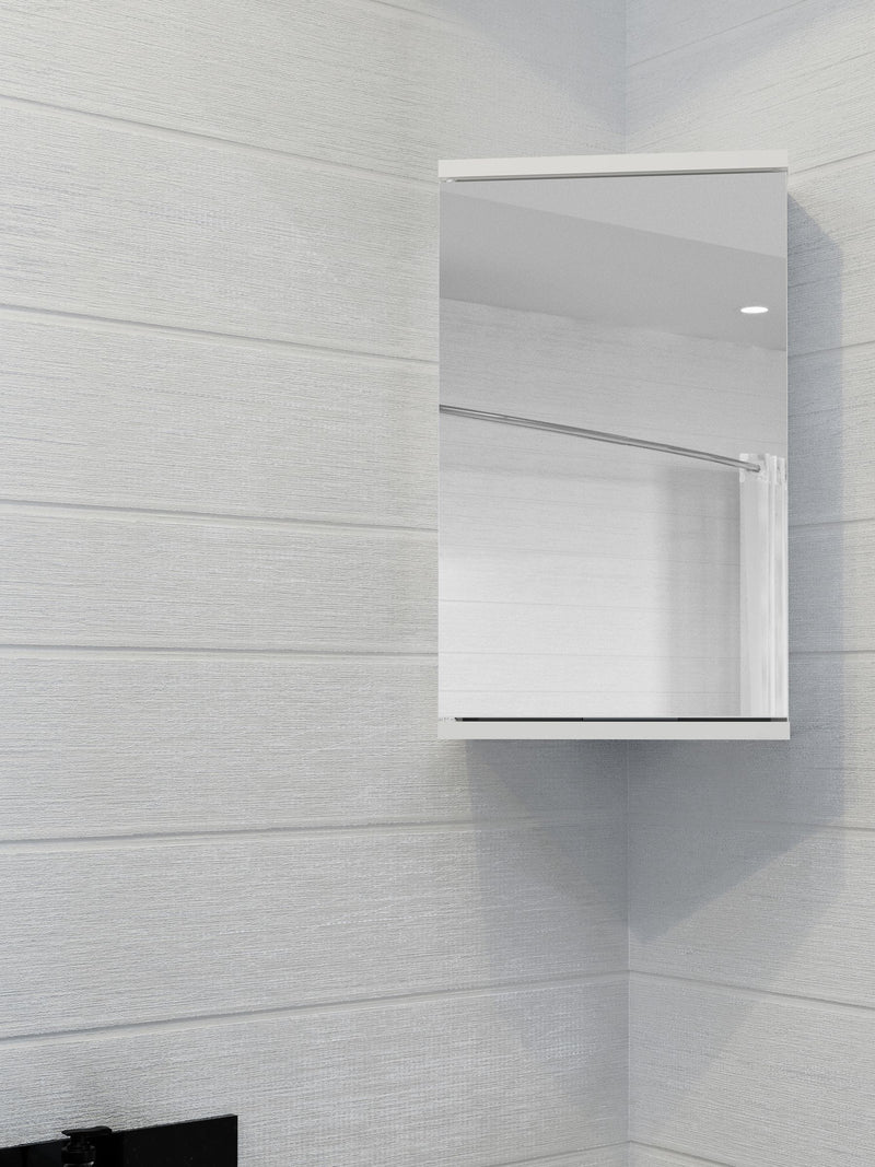 Croydex Simplicity mirrored corner bathroom cabinet, imported from the UK