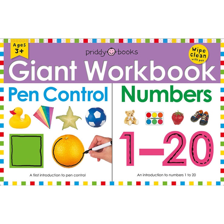 Roger Priddy giant spiral wipe-clean workbook - British product