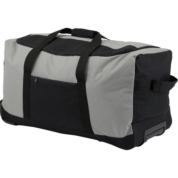 Large grey wheeled holdall with 80 litre capacity, UK version