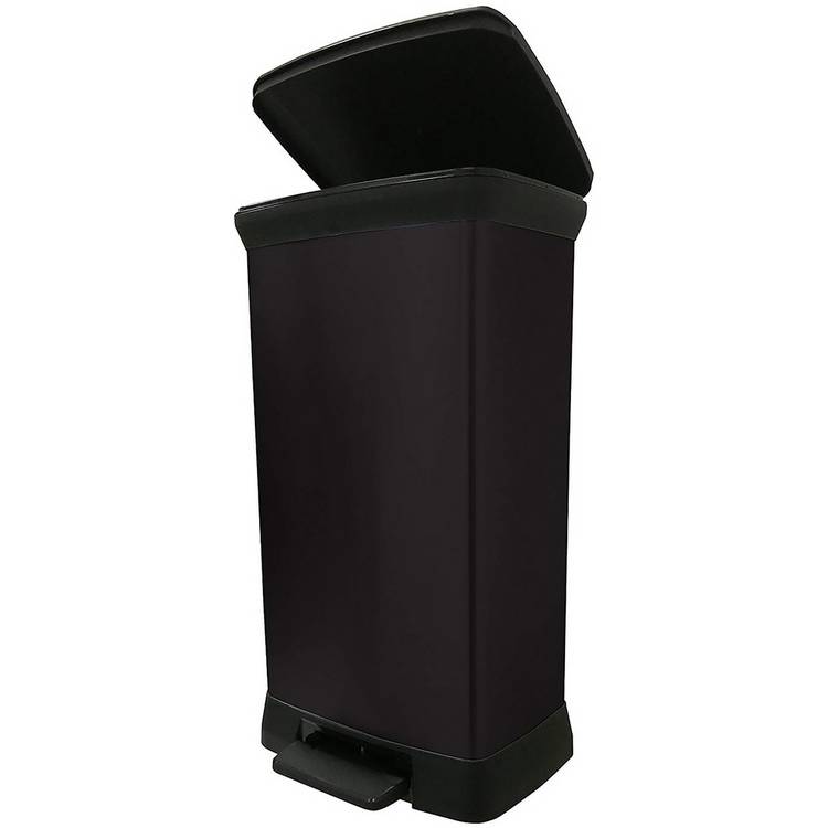 Curver pedal bin black 50 litre, imported from the UK
