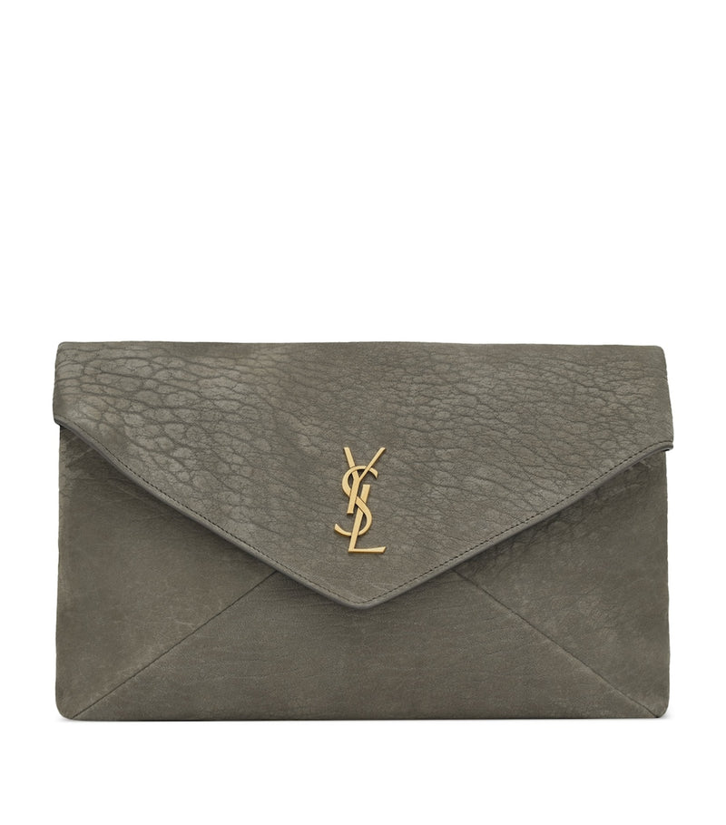 Saint Laurent Cassandre envelope pouch in nubuck leather (British brand)