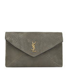 Saint Laurent Cassandre envelope pouch in nubuck leather (British brand)