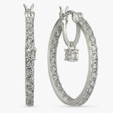 Revere double hoop cubic zirconia earrings 25.3mm - British product