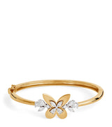 Harrods Yeprem Yellow Gold and Diamond Butterfly Bangle- Buy online at McGrocer