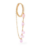 Persée Danaé single earring in yellow gold with diamond and sapphire (British brand)