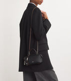 Max Mara small leather satchel bag calfskin suede lining, imported from the UK