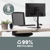 Fellowes Seasa single monitor arm for 32 inch monitors, imported from the UK