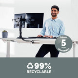 Fellowes Seasa dual monitor arm for 27 inch - British product
