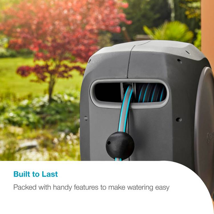 GARDENA auto rewind wall mountable hose box 25m - British product