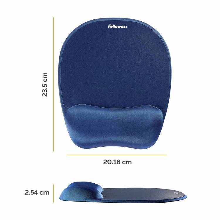 Fellowes memory foam mouse pad wrist rest blue, UK version