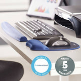 Fellowes memory foam mouse pad wrist rest blue, UK version