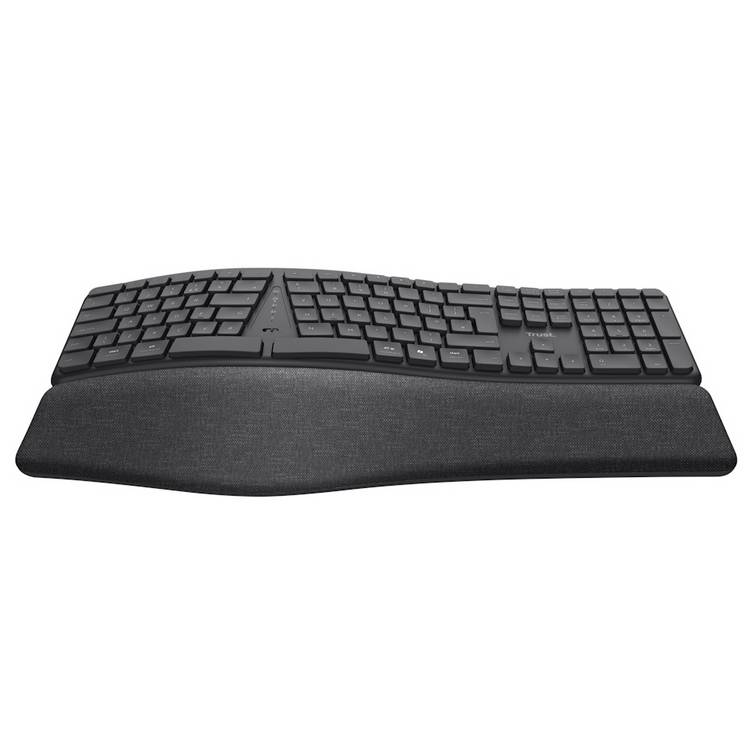 Trust ergonomic wireless keyboard black, UK version