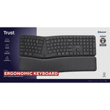 Trust ergonomic wireless keyboard black, UK version