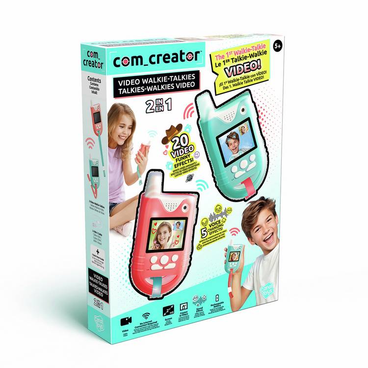 Com Creator video walkie talkies toy for kids, imported from the UK