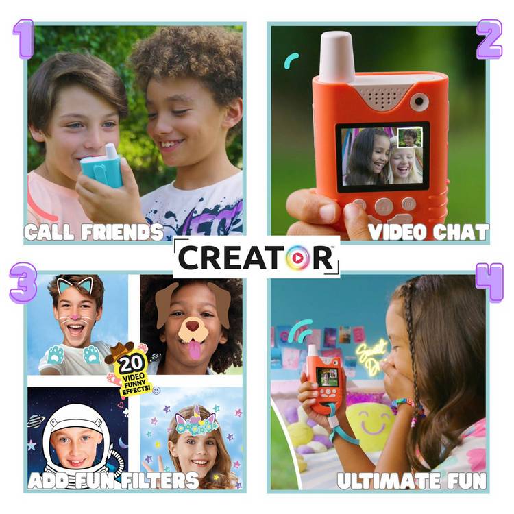 Com Creator video walkie talkies toy for kids, imported from the UK